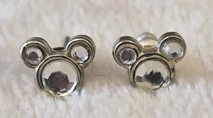 Disney Mickey Mouse Kristallklar Ohrstecker Silber Damen Kinder Schmuck Minnie - Bild 1 von 8