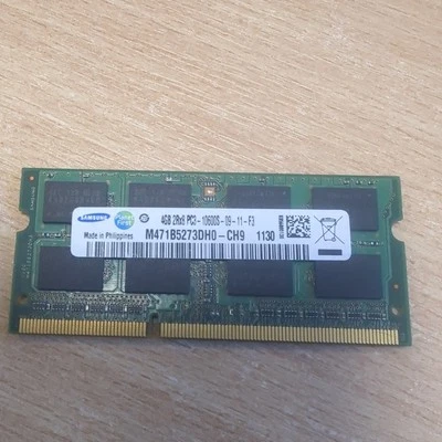 SAMSUNG 1X4GB 4GB M471B5273DH0-CH9 DDR3 4GB 2Rx8 PC3 10600S Laptop Ram Memory - Image 1 of 2