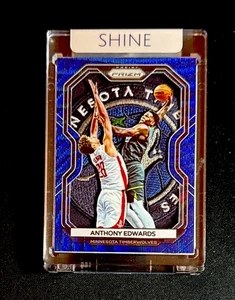 Anthony Edwards Prizm Timberwolves Patch Jersey 1/1 Card Art Created By SHINE - Picture 1 of 2