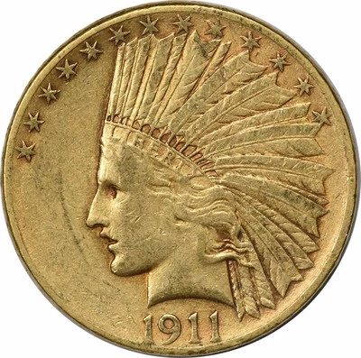 1911 $10 ouro Indian EF não certificado #153 - Imagem 1 de 2