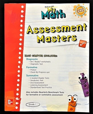 1st Grade - MY MATH - ASSESSMENT MASTERS - TEACHER'S EDITION (2013, McGraw-Hill) - Image 1 of 4
