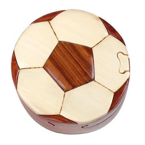 Balón de fútbol - Caja de rompecabezas secreta de madera Foto 1 de 1