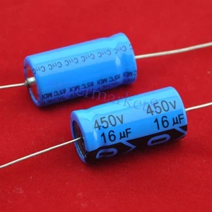 3 PIEZAS Condensador Electrolítico Axial 16uf 450V Amplificador de Tubo Hágalo usted mismo - Imagen 1 de 3