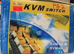 KVM Switch 4-Port - Connect 4 Computers with 1 Keyboard, Mouse and Monitor PS/2  - Bild 1 von 1