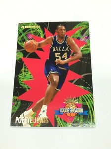 1994/95 FLEER NBA BASKETBALL CARD ROOKIE SENSATION CHASE CARD #13 POPEYE JONES