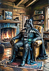 Darth Vader "In Therapy" Original Star Wars Pop Art Druck - 13 x 19 Poster - Bild 1 von 1