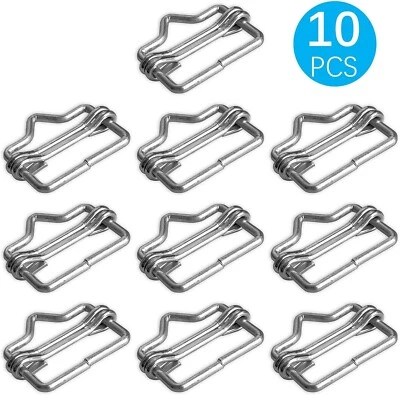 Electric Fence Poly Tape Splicer, Polytape Buckle, Polytape Connectors (10 Pack)