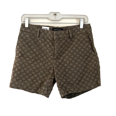 Pantalones Cortos Chinos Banana Republic Verde Ejército Mujer 0 Encaje Geométrico Algodón Verano Foto 1 de 4