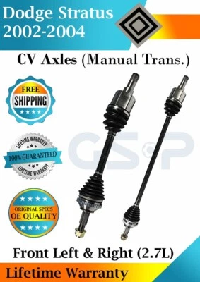 Nuevos ejes CV delanteros OE para Dodge Stratus 2002-2004 2,7 L garantía de por vida Foto 1 de 4