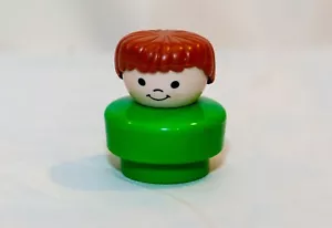 Fisher Price Vintage Little People 1990 Chunky Figure School boy Brown Hair - Picture 1 of 8