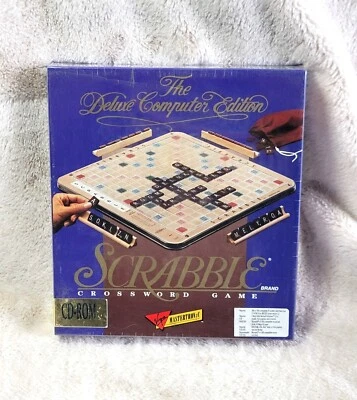 SCRABBLE: THE DELUXE COMPUTER EDITION,  1990 Mint Factory Sealed CD-ROM - Image 1 of 4