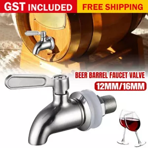 Spigot Tap Faucet for Wine Barrel Drink Beverage Dispenser Tap Stainless Steel - Picture 1 of 11