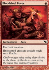 4x Bloodshed Fever MTG Shadowmoor NM Magic Regular