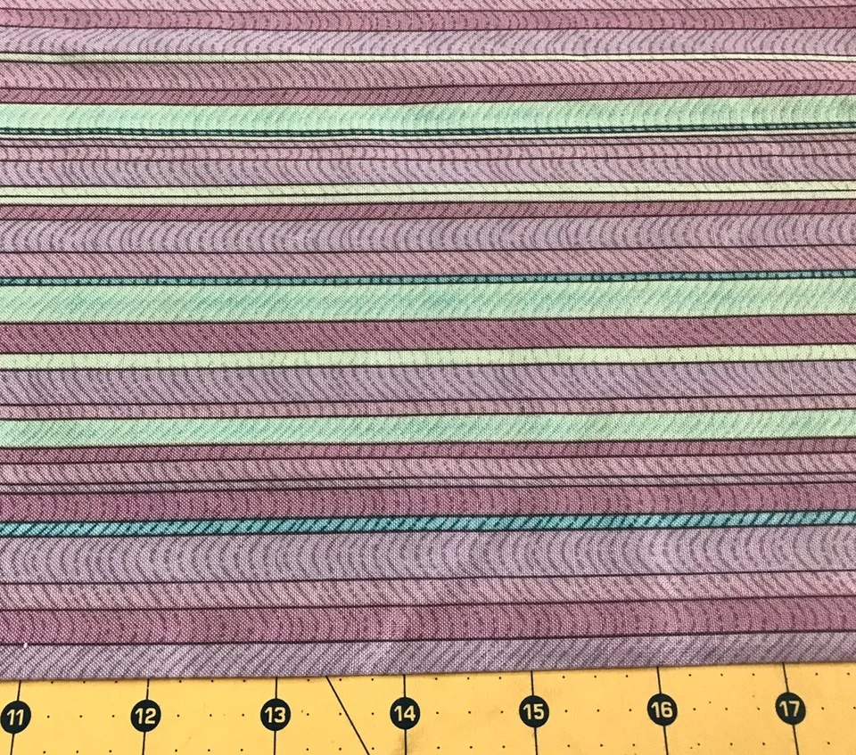 Purple Stripe Debbie Mumm 26” X 43”  100% cotton fabric #1782 - Image 1 of 1