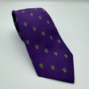 Turnbull & Asser lila/grün Heißluftballon Druck Krawatte 9 cm reine Seide - Bild 1 von 7