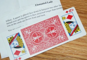 The Elongated Lady (Fahrradpoker) -- Peter Kanes Stretching Card Illusion TMGS - Bild 1 von 1