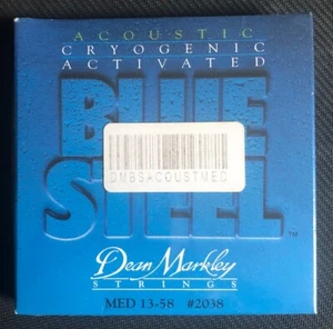 Dean Markley Blue Steel  #2038 Med 13-58 Cryogenic Acoustic Guitar Strings - Picture 1 of 2