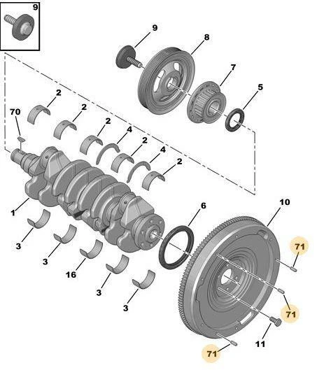 GENUINE PSA FLYWHEEL DOWEL PIN x3 696512 - Image 1 of 1