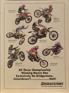 1995 Bridgestone Tires Ad Mike Larocco Albertyn Plessinger Brooks Gaddis Lewis - Picture 1 of 1