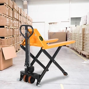APOLLOLIFT Scissor Pallet Jack 2200lb Scissor High Lift Pallet Truck 45X21" Fork - Picture 1 of 6