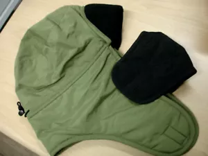 Adjustable Mens Warm Winter Hat With Ear Flaps and Magnetic Chin Cover Green - Picture 1 of 5