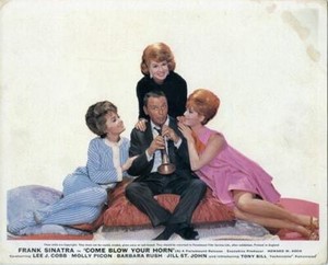 COME BLOW YOUR HORN ORIGINAL LOBBY CARD FRANK SINATRA BARBARA RUSH JILL ST.JOHN
