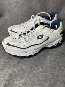 Skechers Athletics Memory Fit Schuhe Größe 9,5 Herren weiß blau - Bild 1 von 13