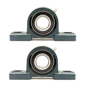 2x UCP205 NP25 Pillow Block Housed Bearing 25mm Bore Cast Iron Housing 2 Bolt - Picture 1 of 8