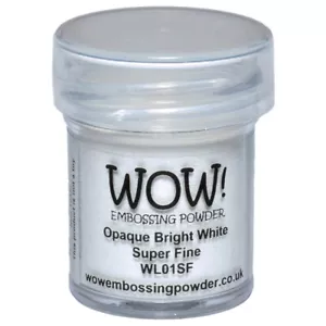 Wow Embossing Powder WOW! Embossing Powder Super Fine 15ml-Opaque Bright White - Picture 1 of 1