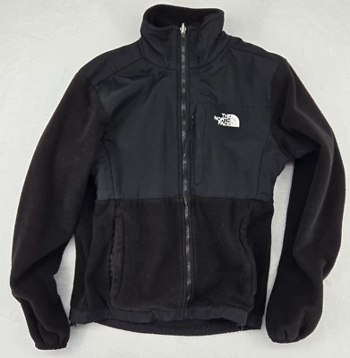 Chaqueta polar para mujer THE NORTH FACE negra talla mediana cremallera logotipo Denali Foto 1 de 4