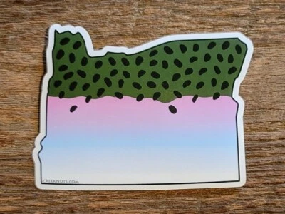 MOUNTAIN CREEK ANGLERS OREGON Stickers Decals Rainbow Brown Brook Steelhead fly fishing Chinook
