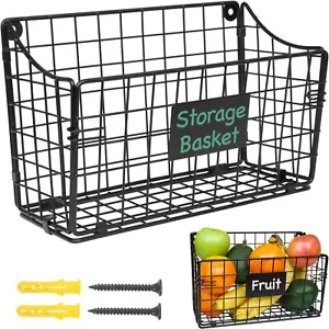 ® Wall Mount Wire Basket - Metal Wall Mounted Basket for Storage Hanging Wall... - Picture 1 of 4