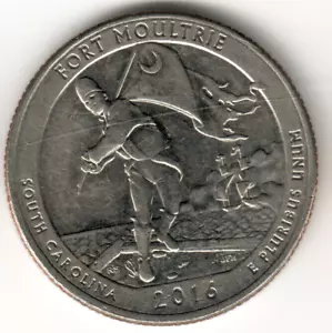 USA - 2016D - Washington ¼ Dollar - Fort Moultrie - Low Mintage - #9882 - Picture 1 of 2