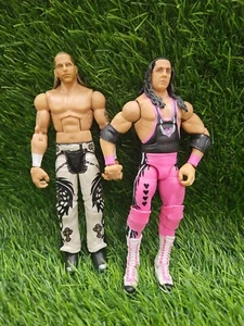 WWE Bret Hart Hitman Pink Pants 2011 And 2011 Shawn Michaels Wrestling Figures - Picture 1 of 11