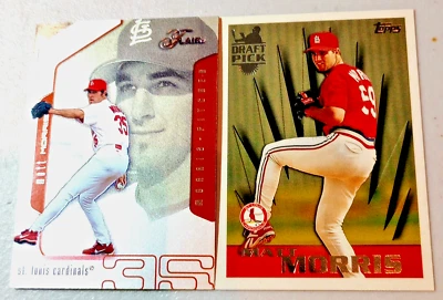 2002  Fleer Flair Matt Morris #70 & 1996 Topps Draft Picks Rookie Card - Image 1 of 4