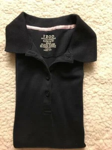 Izod Approved Schoolwear Short Sleeve Picot Collar Girls Reg XL 14-16 Polo - Picture 1 of 4