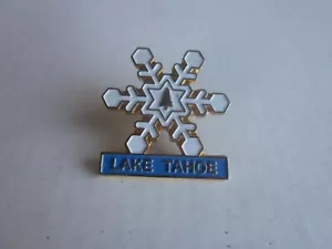 Vintage 80's LAKE TAHOE SNOWFLAKE Pinetree ski PIN - Picture 1 of 5