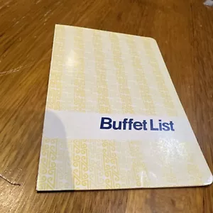 Air New Zealand Vintage 1975 Buffet List In Flight - Picture 1 of 4