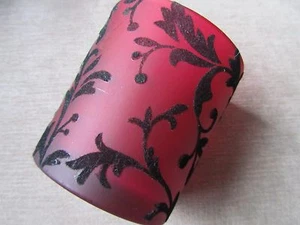 1 Drk Pink Flock Candle Tea Lite Holders Decor Birthday Gift Wedding 3 colours - Picture 1 of 3
