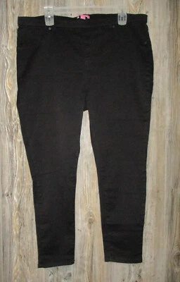 Woman Within Womens Size 22w Black pull on pants jeggings Msre 42x27 Fall Office - Image 1 of 4