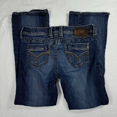 Jeans Mavi Kay Bootcut para mujer 30x27 tiro bajo lavado medio azul denim Foto 1 de 4