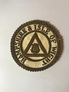 Hampshire & IOW Royal Arch Past Provincial Grand Organist Masonic apron badge - Picture 1 of 1