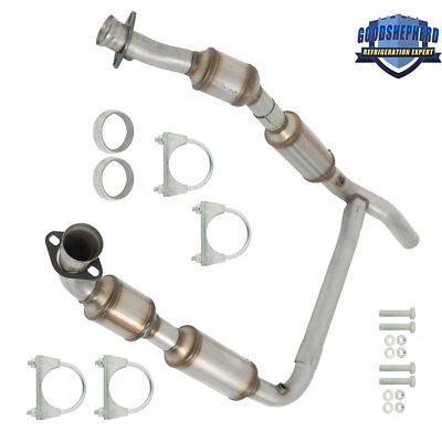 LH + RH Y Pipe Catalytic Converter Set For 1997-2000 Ford F-150 XL/XLT 4.6L RWD - Image 1 of 4