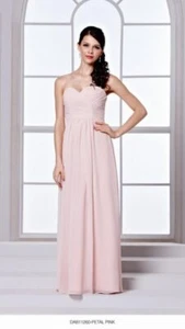 D'Zage Bridesmaids 8084 Chiffon Dress Wedding Petal Pink Prom Dress NEW 10 Dzage - Picture 1 of 11