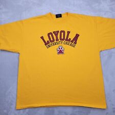 Loyola University Chicago Shirt Mens XXL Yellow Vintage Rambler Sportswear Adult