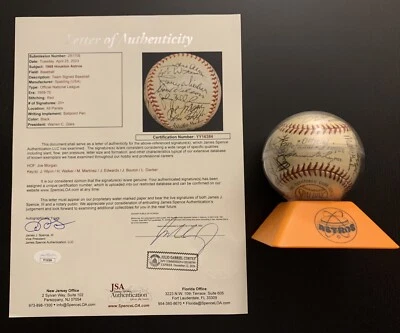 JSA/LOA SIGNED 1969 HOUSTON ASTROS TEAM BASEBALL 20+ SIG DON WILSON JIM WYNN🔥 - Image 1 of 4