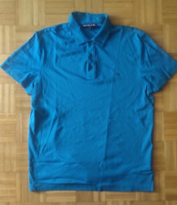 Michael Kors Polo Women Large Blue Shirt 100% Cotton Short Sleeve Spread