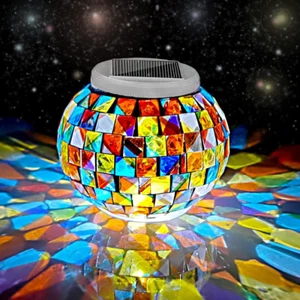 Color Changing Solar Powered Glass Ball Garden Light LED for Patio Yard Decor - Picture 1 of 12
