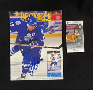 Wendel Clark & Mikael Renberg Signed Beckett Magazine JSA COA Maple Leafs Flyers - Picture 1 of 2