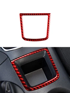 Car Storage Slot Frame Panel Trim Carbon Fiber For MAZDA 3 Axela 2013-2016 Red - Picture 1 of 11